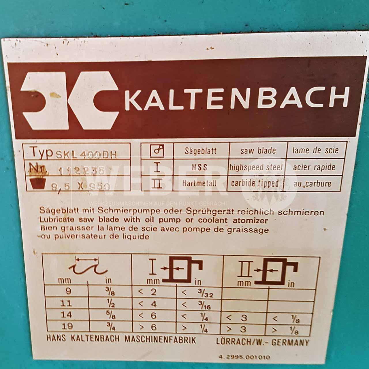 Kaltenbach SKL 400 DH Kreissäge für Leichtmetall