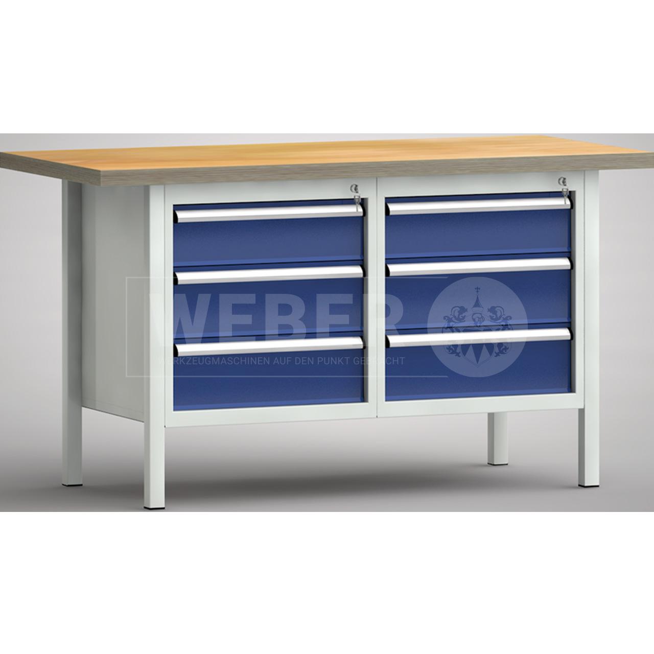 Werkbank mit 6 Schubladen