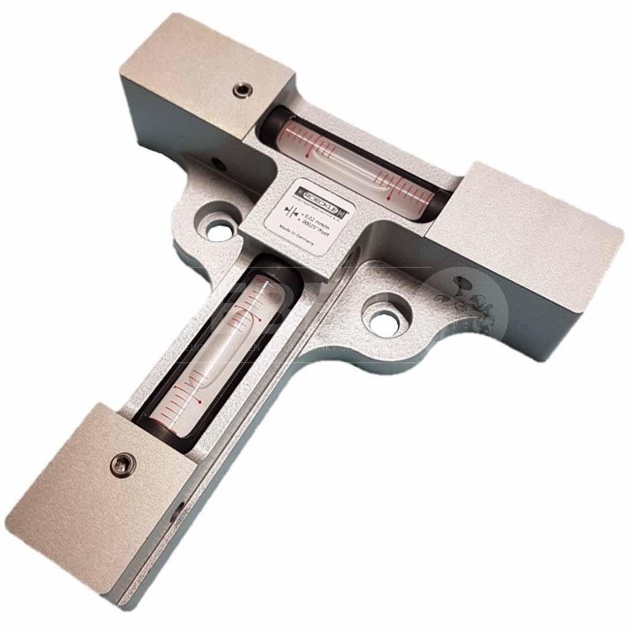 Präzisions-Kreuz-Wasserwaage 0,02 mm/m Genauigkeit, 150 x 150 mm, DIN 877